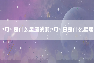 2月20是什么星座的啊(2月20日是什么星座)