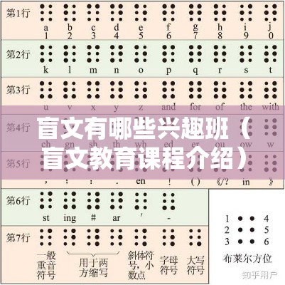 盲文有哪些兴趣班（盲文教育课程介绍）