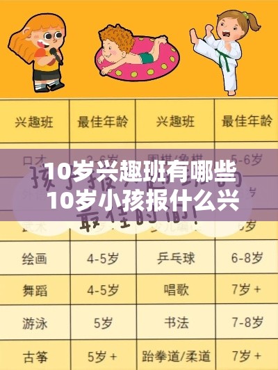 10岁兴趣班有哪些 10岁小孩报什么兴趣班对长大有好处?