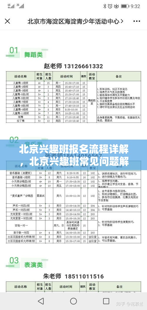 北京兴趣班报名流程详解，北京兴趣班常见问题解答