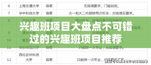 兴趣班项目大盘点不可错过的兴趣班项目推荐