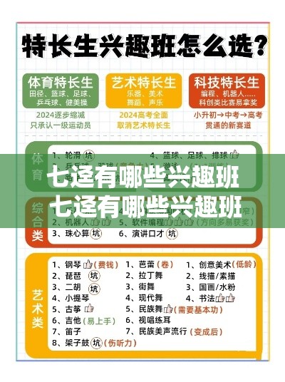 七迳有哪些兴趣班 七迳有哪些兴趣班的