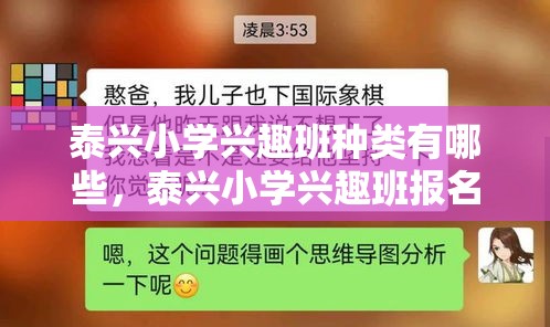 泰兴小学兴趣班种类有哪些，泰兴小学兴趣班报名攻略