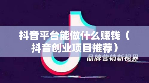 抖音平台能做什么赚钱（抖音创业项目推荐）