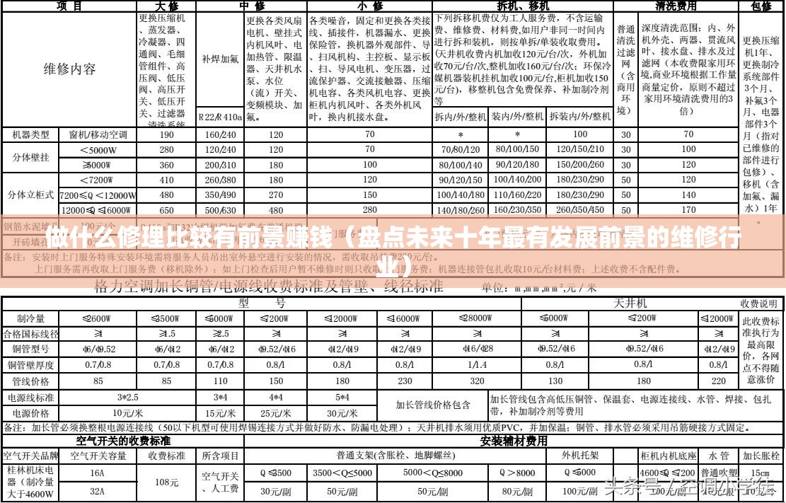 做什么修理比较有前景赚钱（盘点未来十年最有发展前景的维修行业）