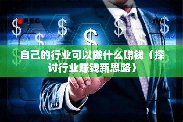 自己的行业可以做什么赚钱（探讨行业赚钱新思路）