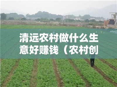 清远农村做什么生意好赚钱（农村创业项目推荐）