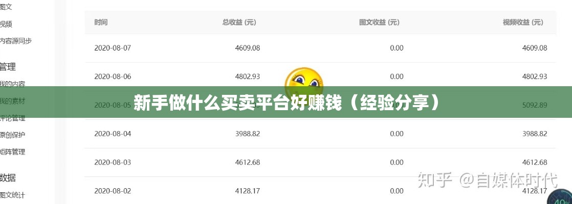新手做什么买卖平台好赚钱（经验分享）