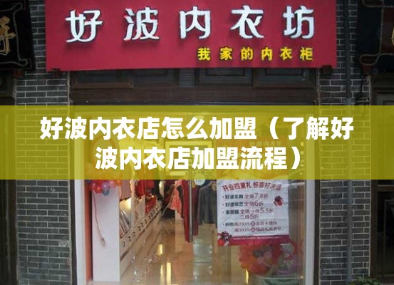 好波内衣店怎么加盟（了解好波内衣店加盟流程）