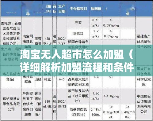 淘宝无人超市怎么加盟（详细解析加盟流程和条件）