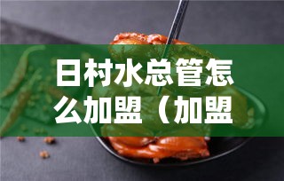 日村水总管怎么加盟（加盟日村水总管的具体流程）