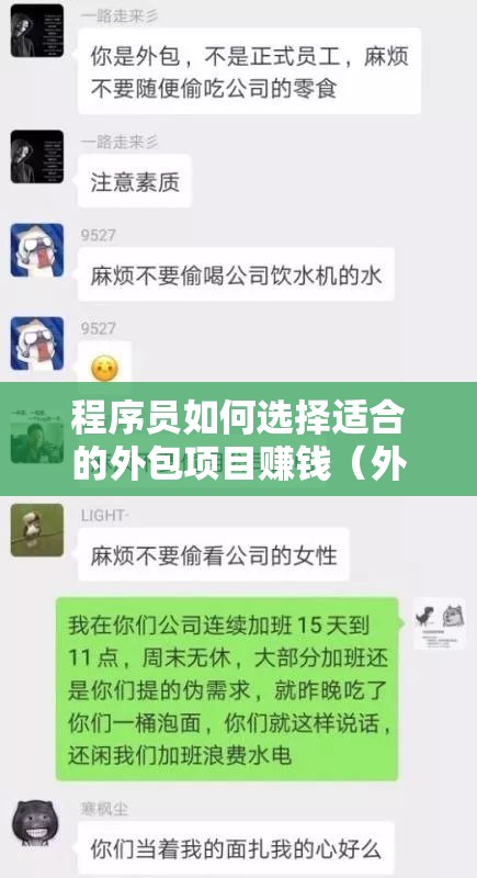 程序员如何选择适合的外包项目赚钱（外包项目选择技巧）