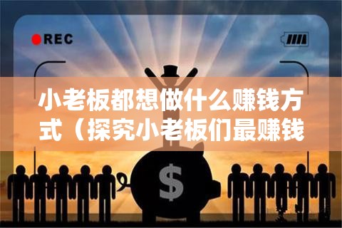 小老板都想做什么赚钱方式（探究小老板们最赚钱的创业项目）