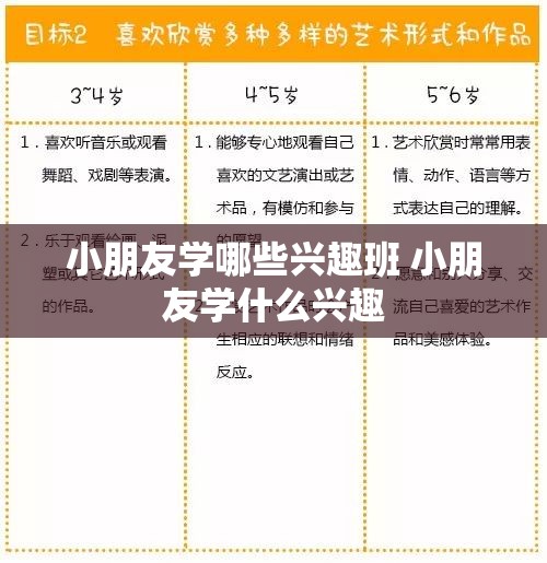 小朋友学哪些兴趣班 小朋友学什么兴趣