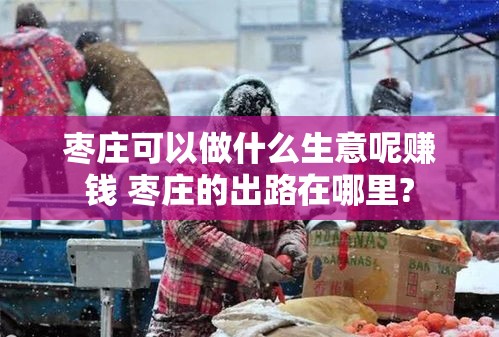 枣庄可以做什么生意呢赚钱 枣庄的出路在哪里?