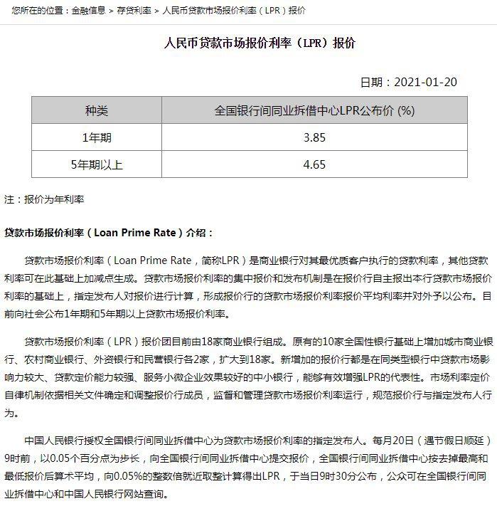 工行lpr标准 工商银行的lpr