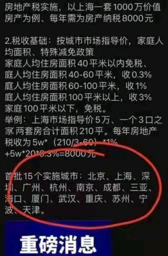 房地产税按人均 房地产税人均面积多少