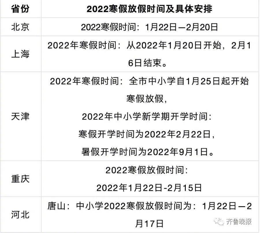 2018年寒假放假时间 2018寒假放假时间表洛阳