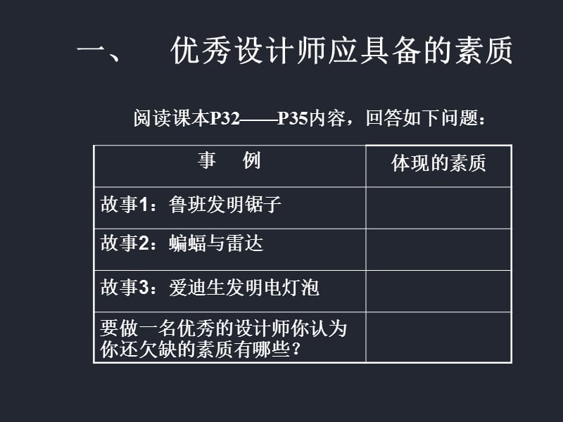 做一名优秀的设计师 做一名优秀的设计师教案