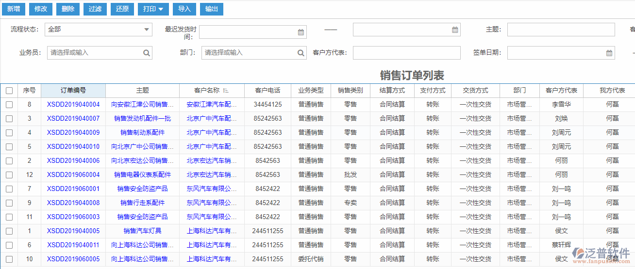 销售系统 销售crm客户管理系统