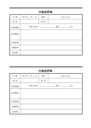 员工处罚单怎么写 员工处罚单怎么写范文