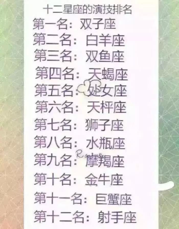 星座排名大全(星座排名大全女孩)