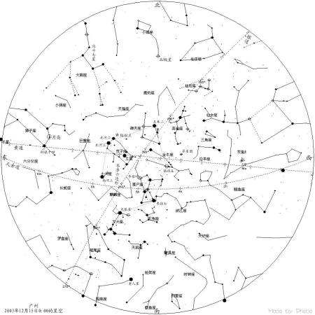 北半球星座图(夏天北半球星座图)