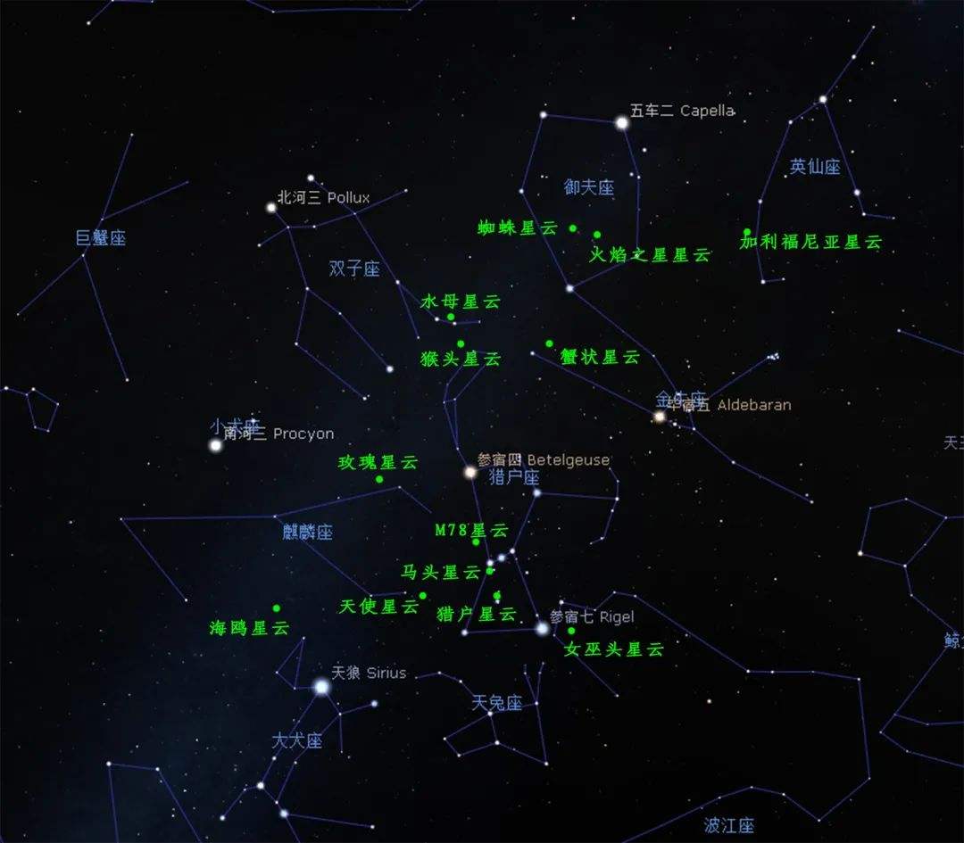 猎户座星座图(猎户座星座图片)