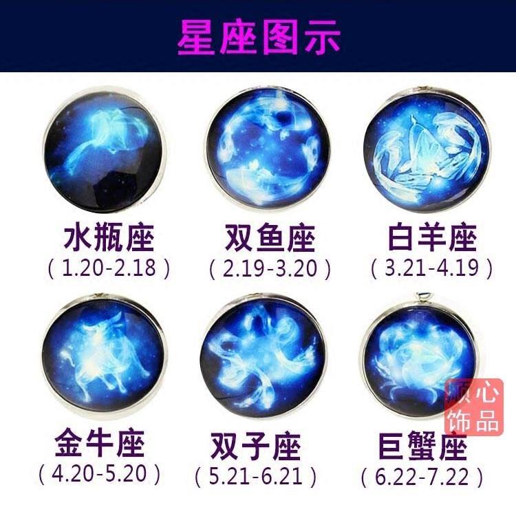 发光星座表(十二星座星空图)