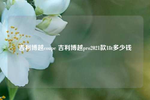 吉利博越coupe 吉利博越pro2021款18t多少钱