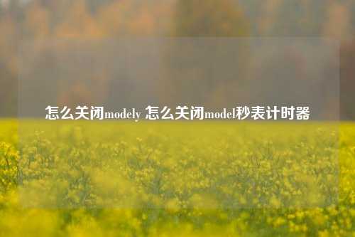 怎么关闭modely 怎么关闭model秒表计时器